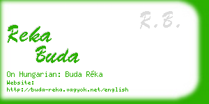 reka buda business card